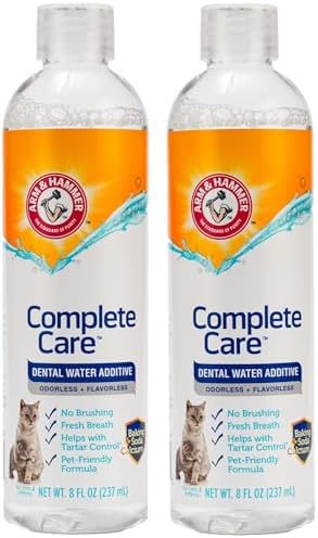 Arm & Hammer Complete Care Cat Dental Water Additive, 8 Fl Oz, 2-Pack