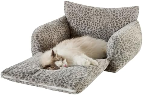Hollypet Cat Bed Small Dog Orthopedic Couch Beds for Pets up to 20 lbs