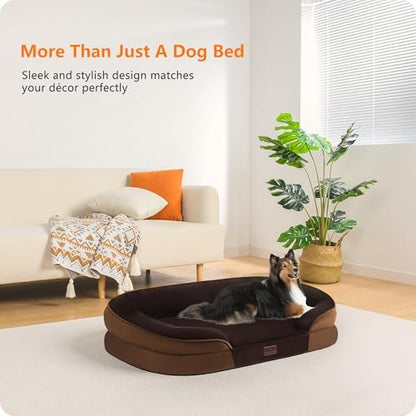 Dwanton Orthopedic Waterproof Large Dog Bed Sofa, Gel Memory Foam, 38"