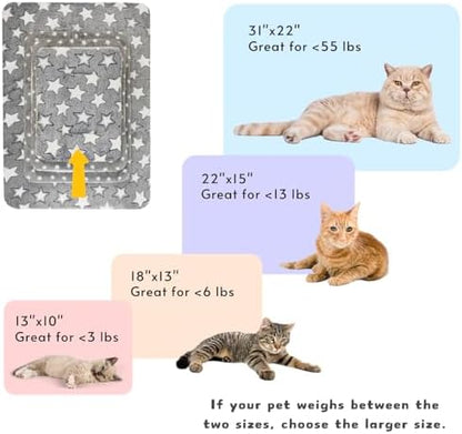 2 Pack Cat Blanket for Indoor Cats, Ultra Soft & Warm Calming Bed