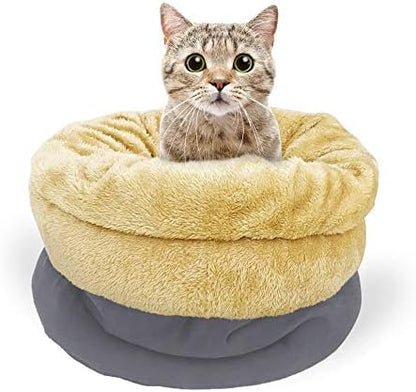 4 in 1 Self Warming Burrow Cat Bed Hideway Sleeping Cuddle Cave