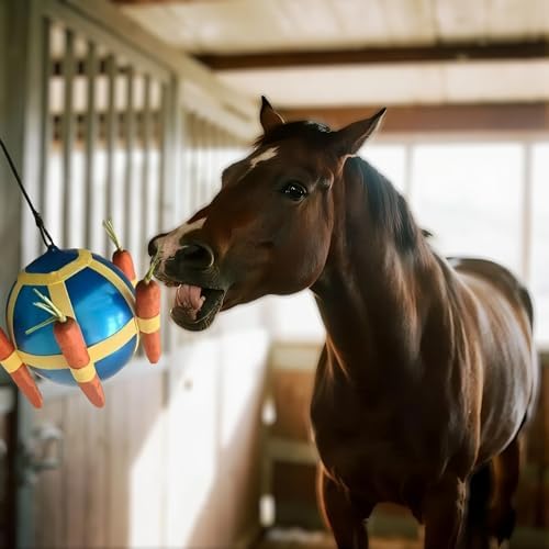 Horse Treat Ball & Horse Stall Toys (Blue)