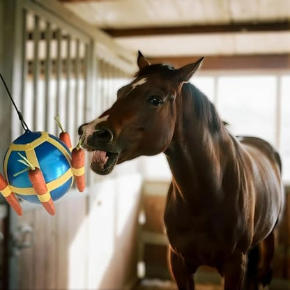 Horse Treat Ball & Horse Stall Toys (Blue)