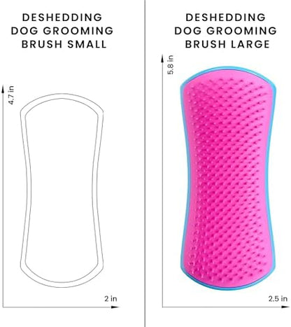 Pet Teezer De-Shedding Dog Brush for Long Hair Breeds, Large, Blue & Pink
