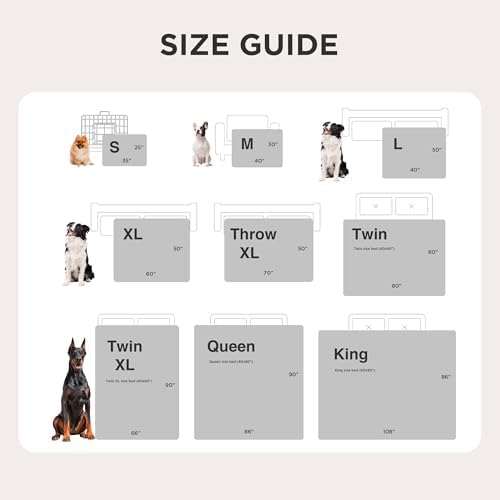 Bedsure Waterproof Dog Blankets for Large Dogs Sherpa Fleece Throw, 50X60