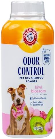 Arm & Hammer Odor Control Dry Shampoo Powder for Dogs, Kiwi Blossom, 4.2 Oz