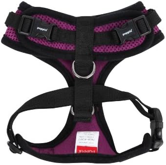 Puppia Authentic RiteFit Harness with Adjustable Neck, Small, Purple