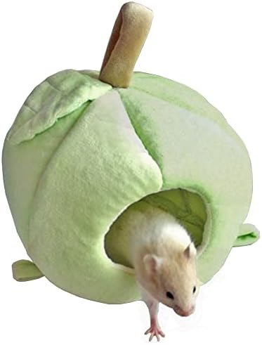 ANIAC Pet Winter Hanging Fruit House Hammock Warm Bed Nest Accessories for Hamster Guinea Pig Hedgehog Chinchilla and Small Animals (Green)