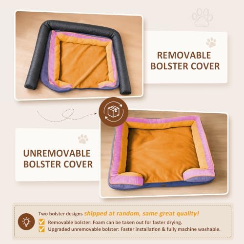 Comfort Expression Orthopedic Dog Beds for Large Sized Dog with Bolster