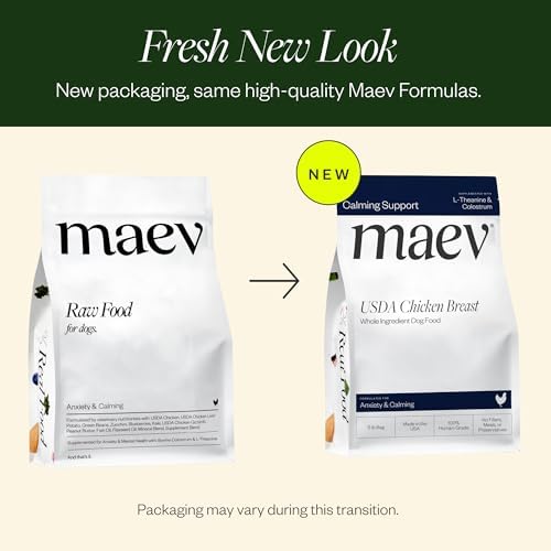 Maev Human-Grade Frozen Fresh Chicken Dog Food, Anxiety & Calming, 15 lb