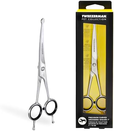 Tweezerman 7" Pet Grooming Shears-Safety Round Tips for Dogs & Cats
