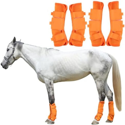 Horse Fly Boots, Mesh Fly Boots for Horse Set of 4, Equine Leg Protection