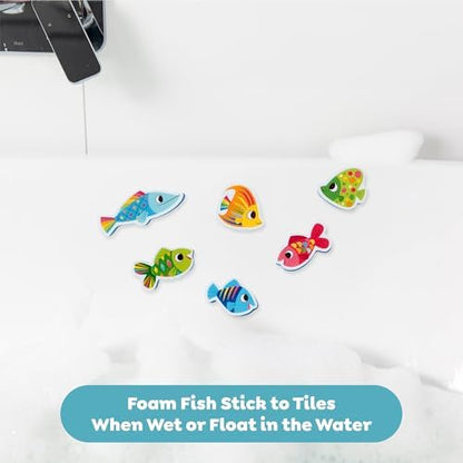 Tiger Tribe: Shark Chasey - Eco-Friendly Bath Toy for Toddlers, Bioplastic Shark Net & Fish Set, Develops Motor Skills, Ages 1-3