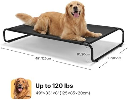 Veehoo Cooling Elevated Dog Bed, Outdoor Raised Dog Bed for Large Dogs