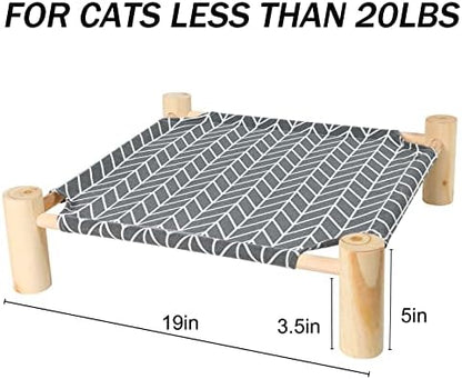 Patas Lague Cat Hammock Bed Small Eleveted Dog Bed 19x19 in Arrow