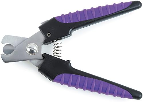Master Grooming Tools Ergonomic Pro Nail Clippers — Stainless Steel Clippers for Trimming Pet Nails - Purple, Large, 6¼"