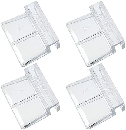 MEETOOT 4pcs Acrylic Fish Tank Bracket - 5mm Aquarium Support Tools, Clear Glass Cover Clip Holder