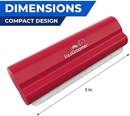 EquiGroomer 5-Inch Undercoat Deshedding Brush for Dogs & Cats, Red