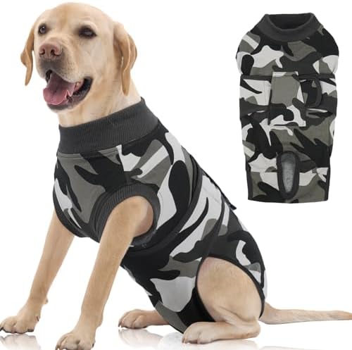 FUAMEY Dog Surgery Recovery Suit, Soft Breathable Neuter Suit for Male Dogs