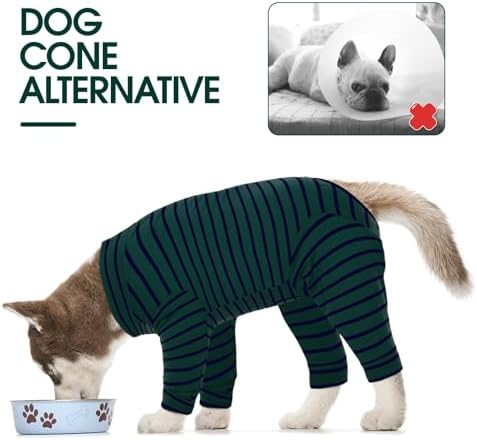 Kuoser Dog Recovery Suit, Anti-Licking Pajamas for Wounds
