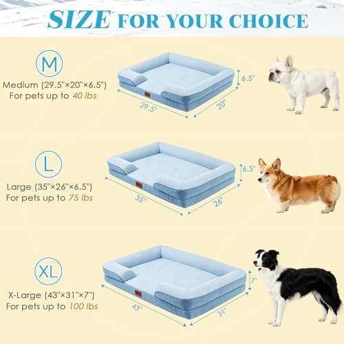 Cooling Orthopedic Dog Bed, Waterproof Washable Dog Bed