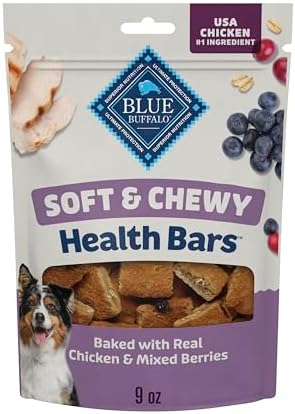 Blue Buffalo Health Bars Chicken & Mixed Berries Soft & Chewy Treats, 9 oz