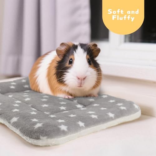 4-Pack Guinea Pig Bed, Fleece Washable Bunny Mat, 14"x10"