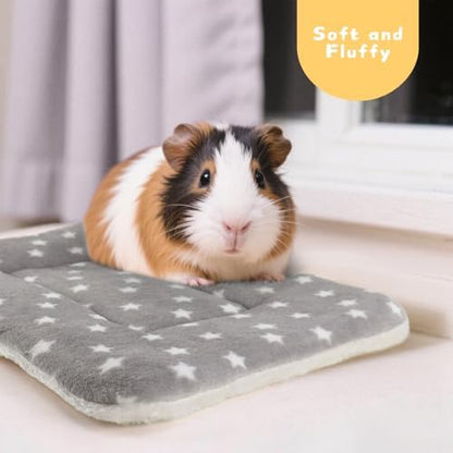4-Pack Guinea Pig Bed, Fleece Washable Bunny Mat, 14"x10"