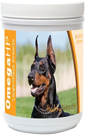 Healthy Breeds Doberman Pinscher Omega HP Fatty Acid Skin and Coat Support Soft Chews 90 Count