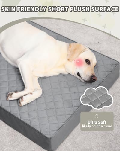 NUPIDA Orthopedic Large Dog Bed for Crate with Washable Cover, 35x22