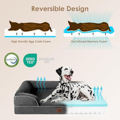 EHEYCIGA Orthopedic XXL Dog Bed, Waterproof Washable XL Big Pet Bed 48"