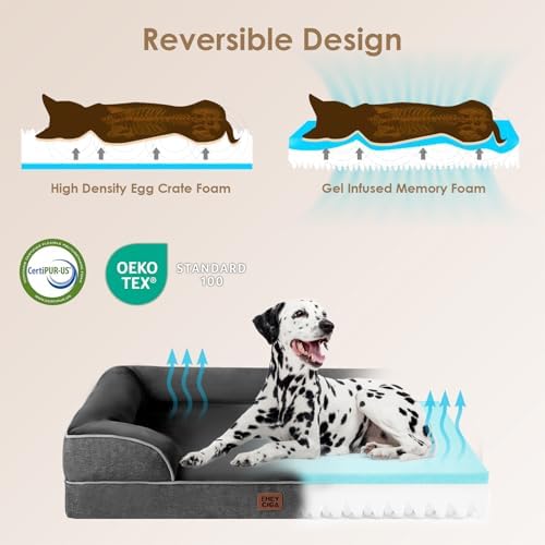 EHEYCIGA Orthopedic Dog Beds Large Sized Dog, Waterproof Washable Pet Bed