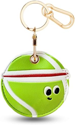 Leather Keychain Holder Case for AirTag, Cute Protective Cover for Apple Airtag KeyChain, GPS Tracker Item Finder