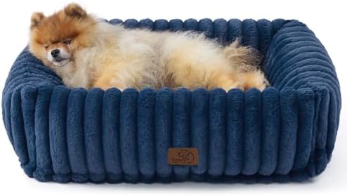 Bedsure ComfyFleece™ Cute Dog Bed for Small Medium Dogs,25in Night Blue