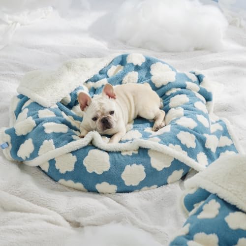 LE SURE Waterproof Dog Blankets for Medium Dogs Cute 3D Jacquard,30x40