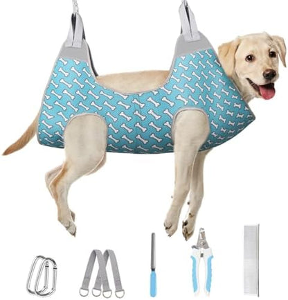 Supet Dog Grooming Hammock for Nail Trimming, Pet Grooming Hanging Harness