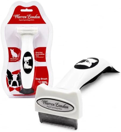 Warren London Deshedding Brush for Small Long Hair Dogs, Undercoat Rake