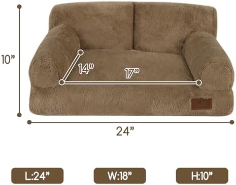 Hollypet Small Dog Large Cat Bed Puppy Couch Beds for Pets up to 25 lbs