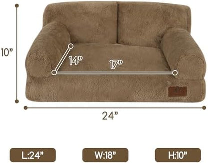 Hollypet Small Dog Large Cat Bed Puppy Couch Beds for Pets up to 25 lbs
