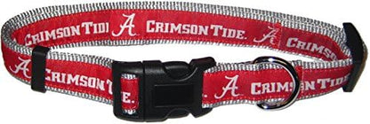 Pets First Collegiate PET Collar OLD VERSION Alabama Crimson Tide Dog Collar, Size Medium. Best Sports Team Collar for Dogs & Cats. A Shiny & Colorful Dog & Cat Collar Licensed by The NCAA