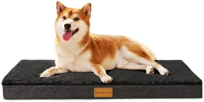 Patas Lague Orthopedic Medium Dog Bed Washable Pet Sofa Mat 30''X20''Black
