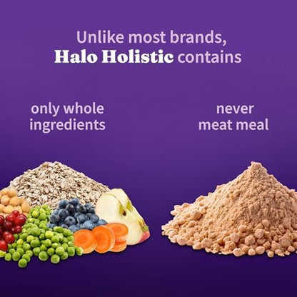 Halo Holistic Dry Dog Food, Vegan Plant-Based Recipe, Superfoods, 21 lb
