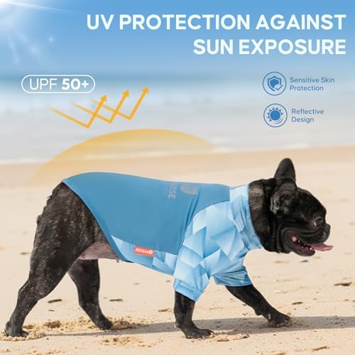 KYEESE 2Pack UPF50+ Dog Shirt for Small Dogs Cooling UV Protection Tank Top