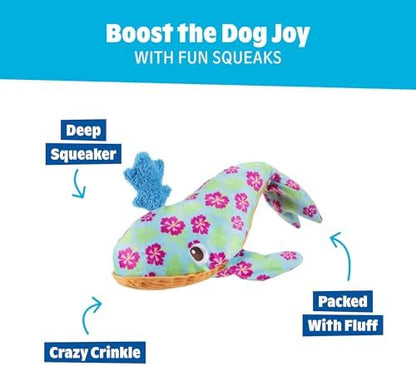 BarkBox Hawaiian Humpbark Whale Dog Toy - Fun for Dogs