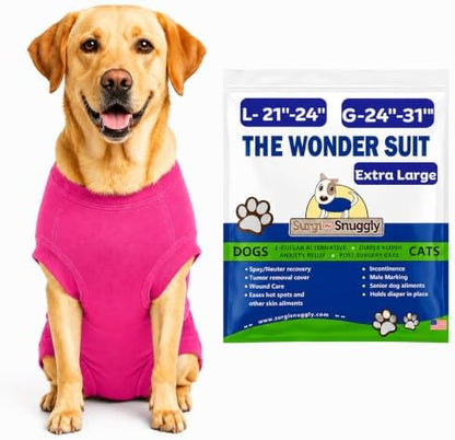 Surgi Snuggly Dog Surgery Recovery Suit, Cone Alternative, Spay/Neuter XL