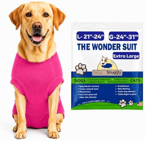 Surgi Snuggly Dog Surgery Recovery Suit, Cone Alternative, Spay/Neuter XL