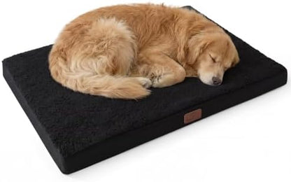 Bedsure XL Dog Bed, Extra Large Pet Bed with Comfy Sherpa,44x32in Black