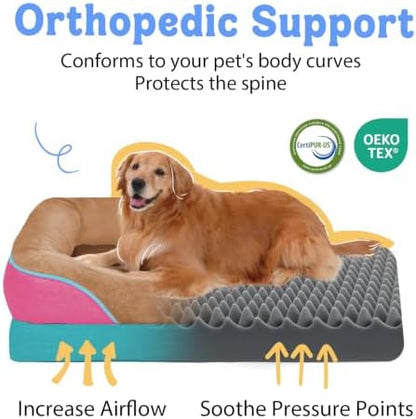 Chez Paw Waterproof Orthopedic XL Dog Bed for Large and Extra Large Dogs