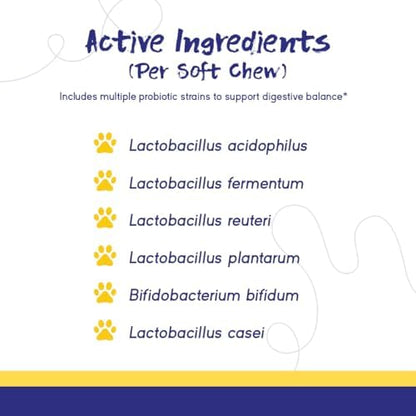 PupGrade Digestive Support for Dogs, Duck Flavor - 60 Soft Chews
