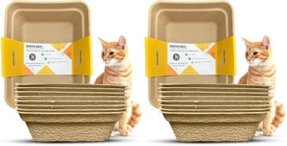 Disposable Litter Boxes (Brown, Large 16-Pack)